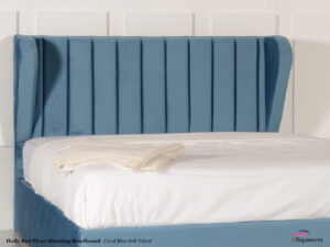 Holly Wing Design Headboard - Fabric Upholstered Floor Standing Headboard