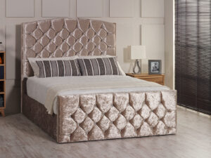 Olivia Ottoman Bed - Upholstered Fabric Bed Frame