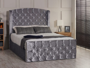 Bursa Ottoman Wing Bed - Upholstered Fabric Storage Bed Frame