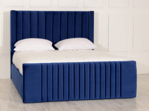 Callista Ottoman Wing Bed - Upholstered Fabric Storage Bed Frame