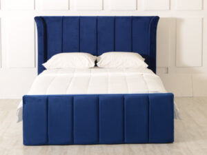 Catania Ottoman Wing Bed - Upholstered Fabric Storage Bed Frame