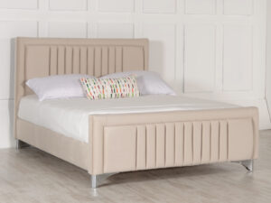 Eleanor Wing Headboard Bed Frame - Upholstered Fabric Bed Frame