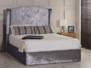 Seville Ottoman Wing Bed - Upholstered Fabric Storage Bed Frame