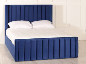 Zosia Ottoman Wing Bed - Upholstered Fabric Storage Bed Frame