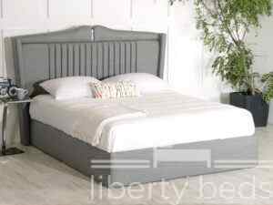 Antonella Ottoman Wing Bed - Upholstered Fabric Storage Bed Frame