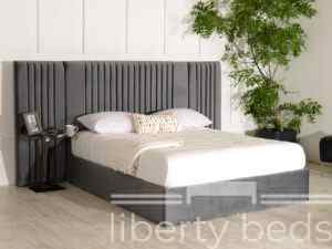 Viviana Large Panel Ottoman Bed - Upholstered Fabric Storage Bed Frame