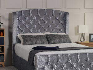 Bursa Wing Design Headboard - Fabric Upholstered Floor Standing Headboard