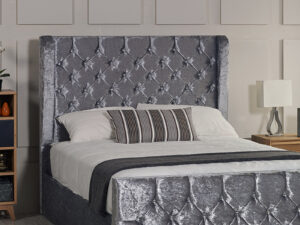 Oxford Wing Design Headboard - Fabric Upholstered Floor Standing Headboard